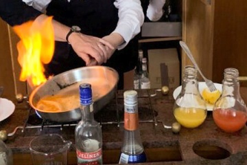 Flambování s francouzskými studenty